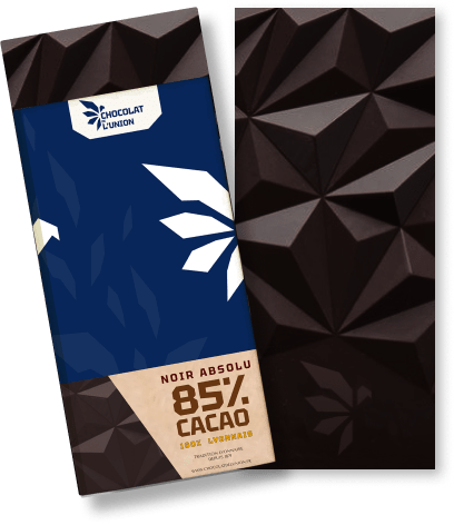 tablette de chocolat 85% cacao de la marque lyonnaise chocolat de l'union