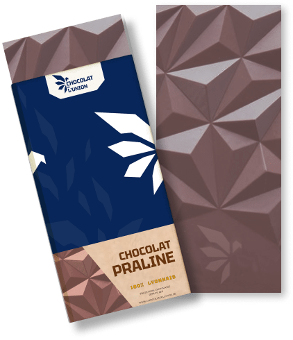 tablette chocolat de la marque chocolat de l'union praliné